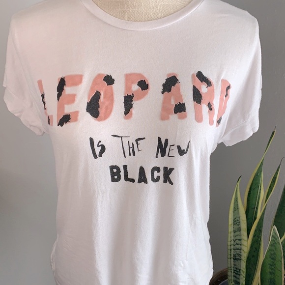 Zara Tops - Zara Graphic Tee, Leopard is the New Black